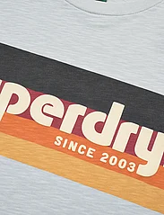 Superdry - CALI STRIPED LOGO T SHIRT - lyhythihaiset - sea salt blue slub - 2