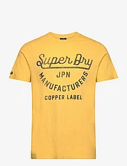 Superdry - COPPER LABEL SCRIPT TEE - laveste priser - pigment yellow slub - 0