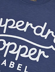 Superdry - COPPER LABEL SCRIPT TEE - t-shirts à manches courtes - pilot mid blue slub - 4