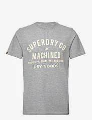 Superdry - WORKWEAR FLOCK GRAPHIC T SHIRT - kortermede t-skjorter - ash grey marl - 0