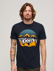 Superdry - GREAT OUTDOORS NR GRAPHIC TEE - kortärmade t-shirts - eclipse navy - 3