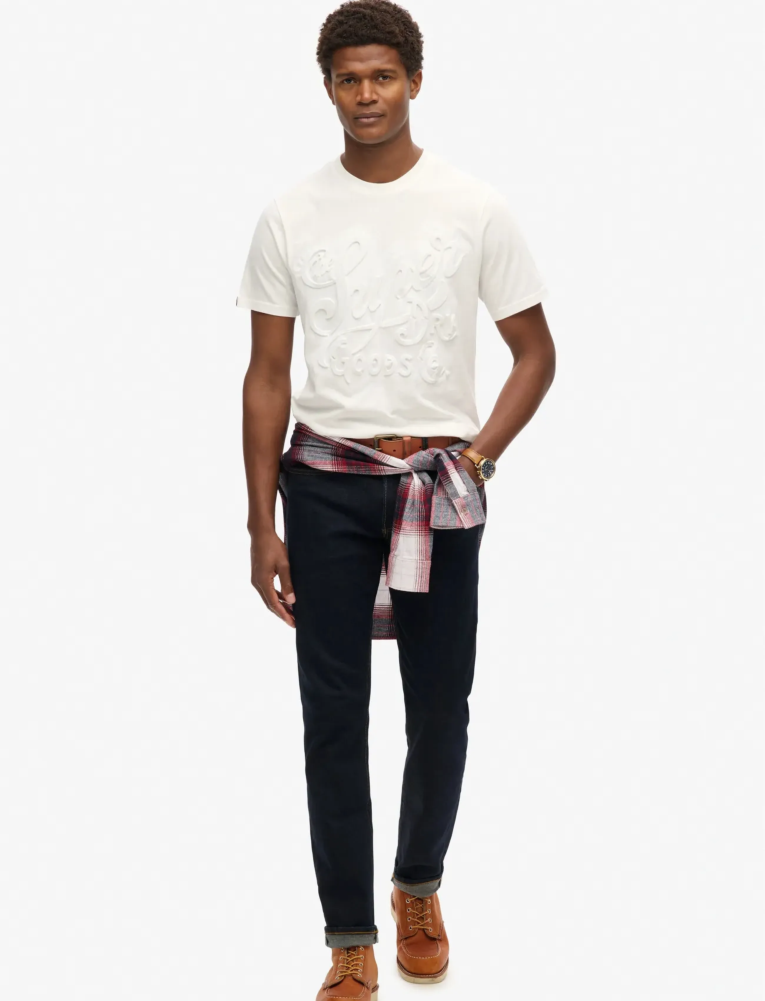 Superdry - EMBOSSED ARCHIVE GRAPHIC TEE - laveste priser - winter white - 3