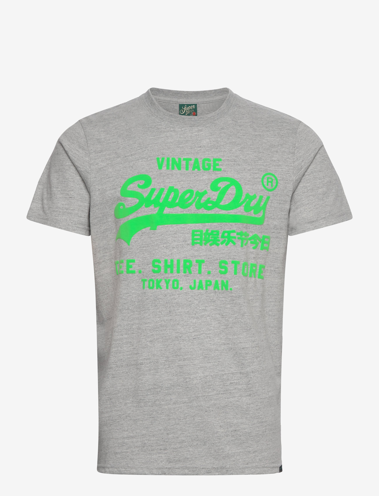 Superdry - NEON VL T SHIRT - kurzärmelig - athletic grey marl - 1