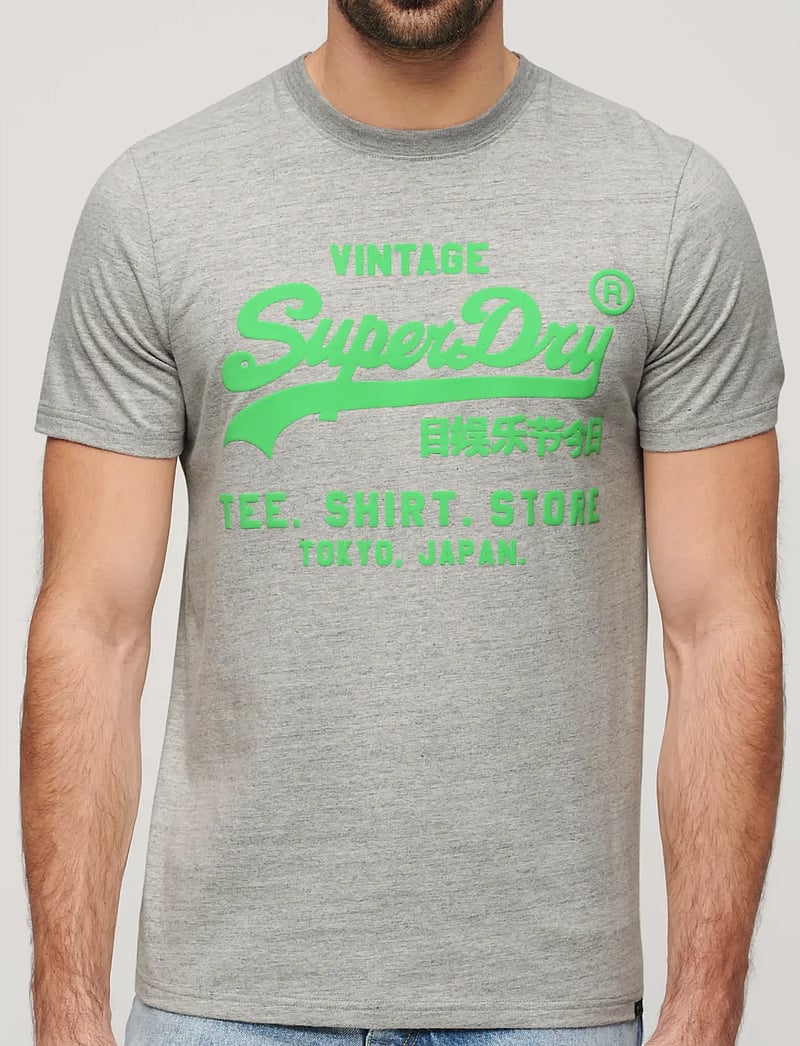 Superdry - NEON VL T SHIRT - kurzärmelig - athletic grey marl - 5
