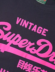 Superdry - NEON VL T SHIRT - kortärmade t-shirts - french navy - 2