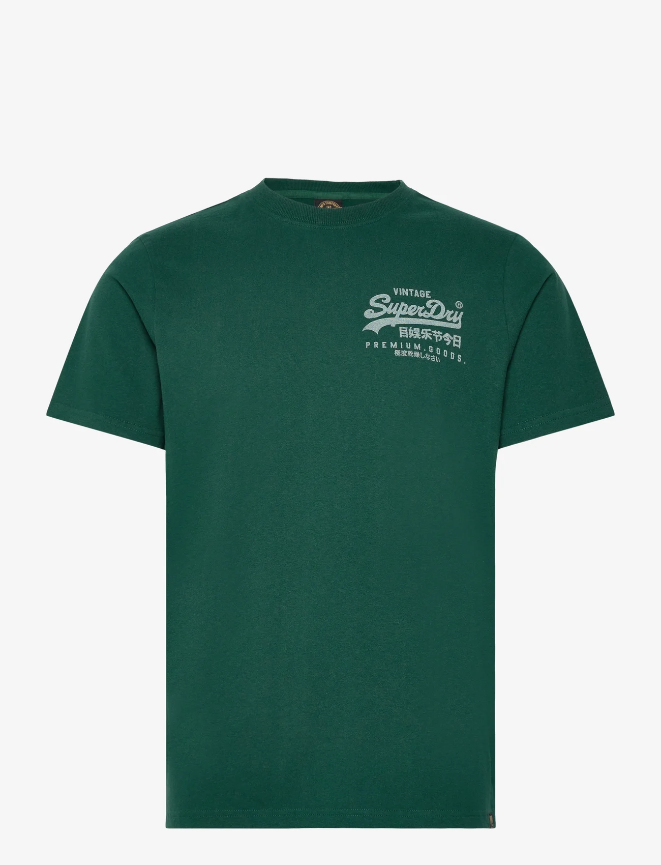 Superdry - CLASSIC VL HERITAGE CHEST TEE - kortärmade t-shirts - bengreen marl - 0