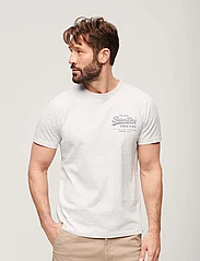 Superdry - CLASSIC VL HERITAGE CHEST TEE - kortärmade t-shirts - flake grey marl - 2