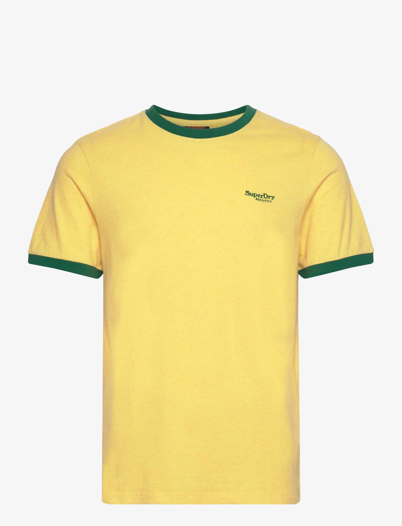 Superdry - ESSENTIAL LOGO RINGER TEE - t-shirts à manches courtes - canary yellow marl/drop kick green - 1