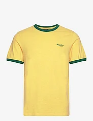 Superdry - ESSENTIAL LOGO RINGER TEE - laveste priser - canary yellow marl/drop kick green - 0