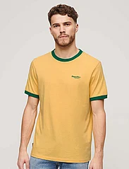Superdry - ESSENTIAL LOGO RINGER TEE - laveste priser - canary yellow marl/drop kick green - 3