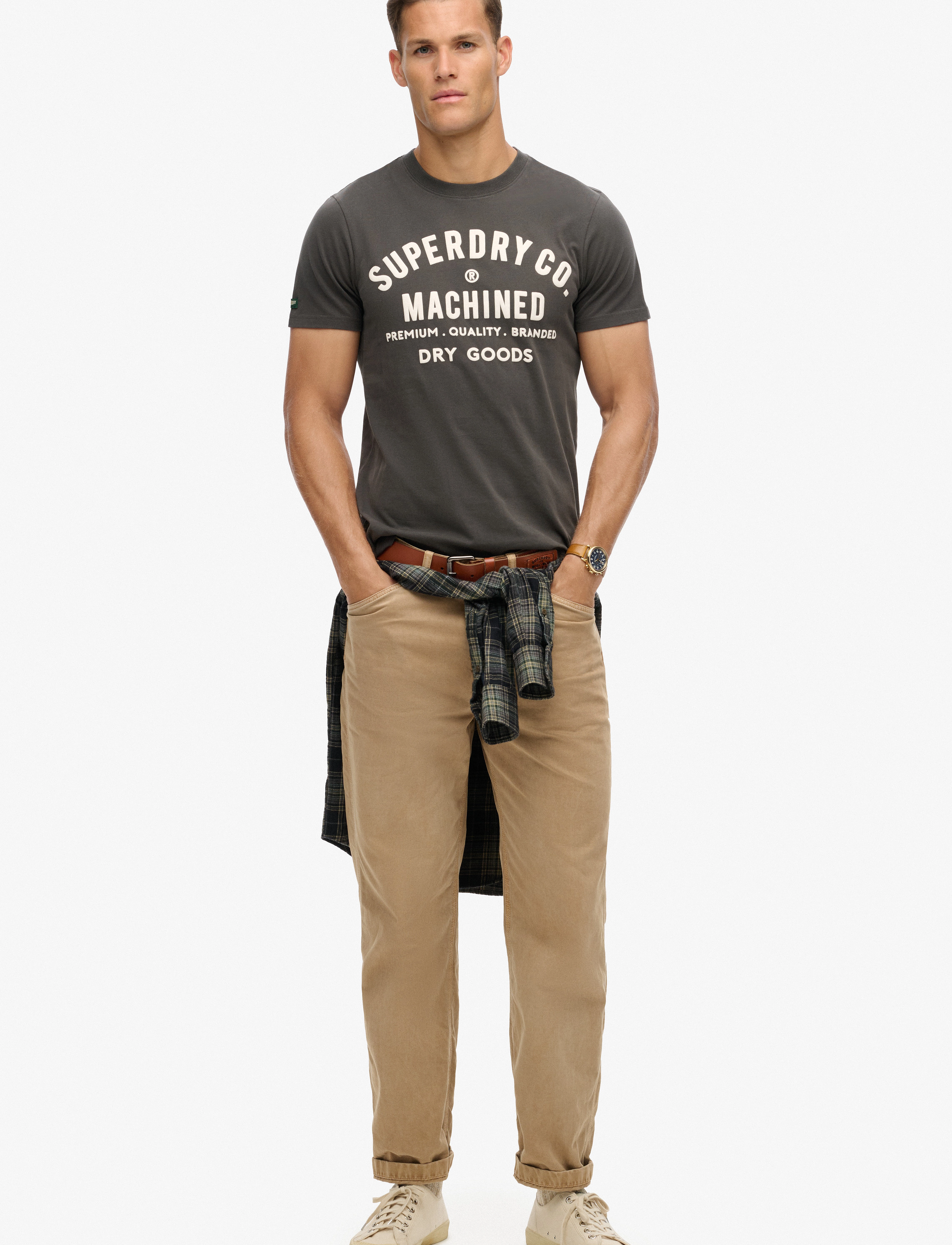Superdry - MACHINED GOODS WORKWEAR TEE - vintage black - 3