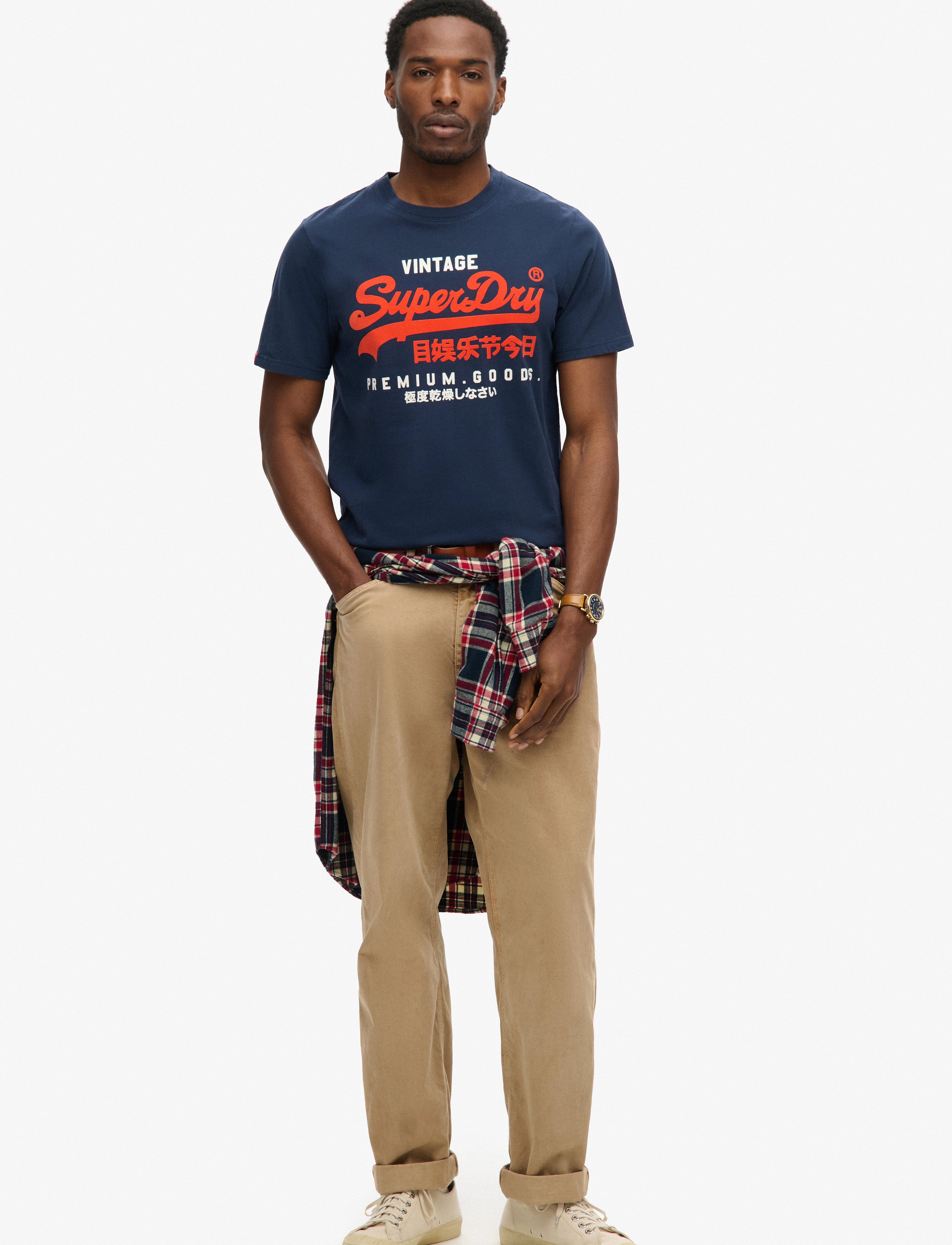 Superdry - DUO VINTAGE LOGO T SHIRT - richest navy - 2