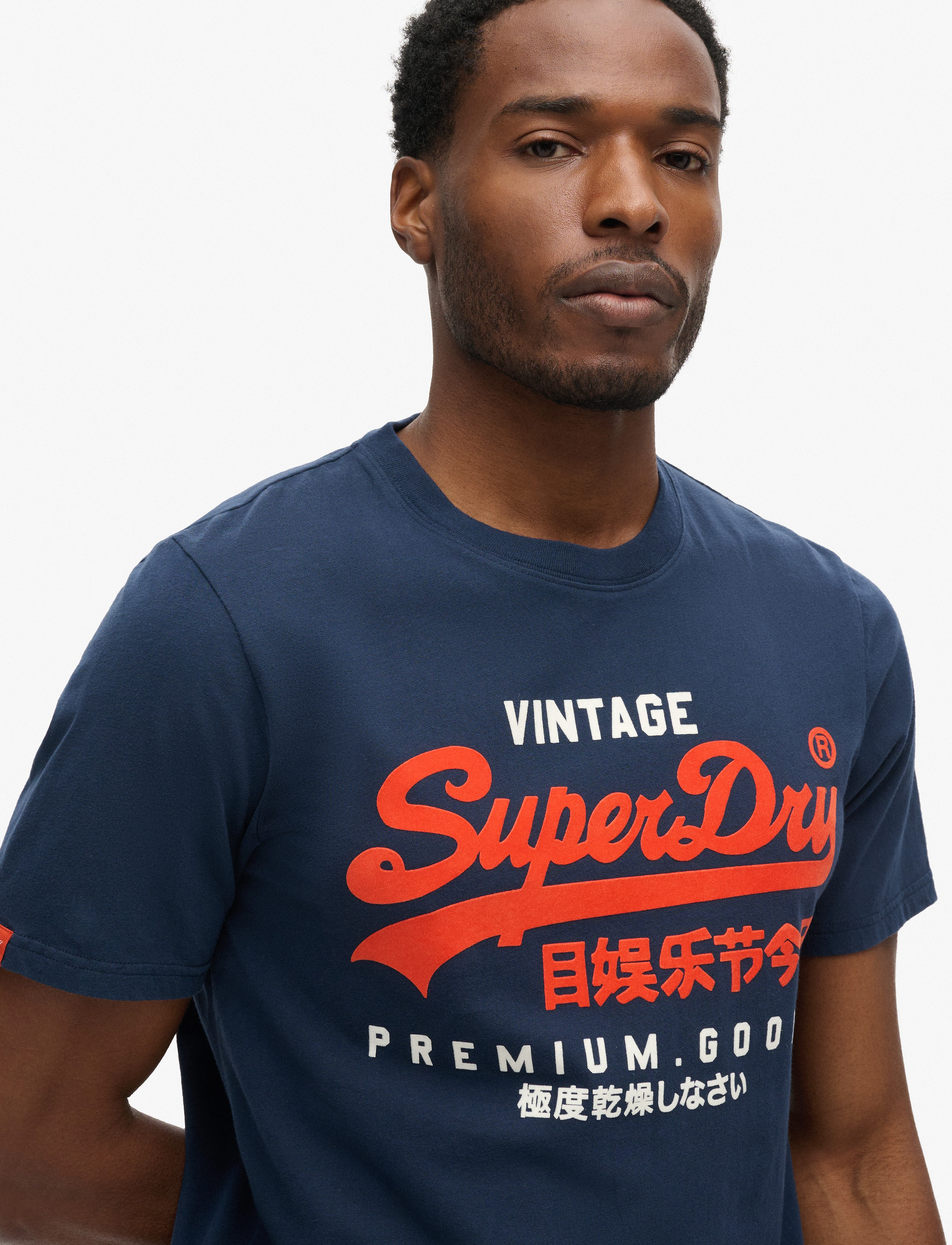 Superdry - DUO VINTAGE LOGO T SHIRT - richest navy - 4