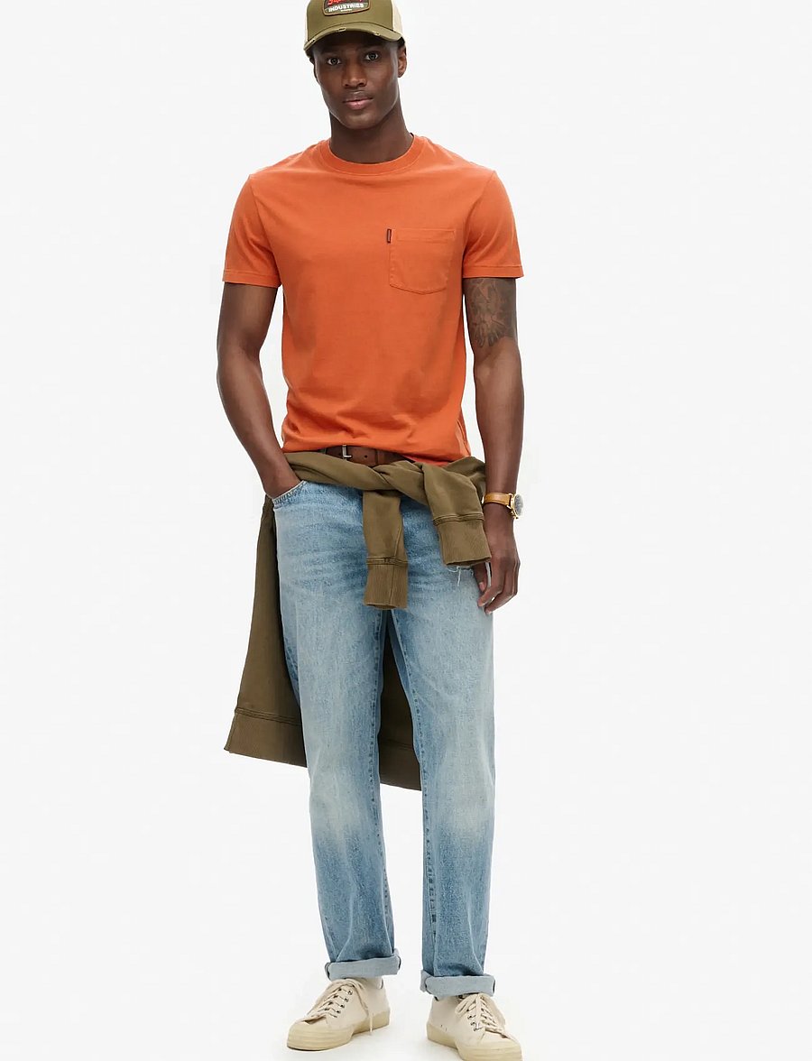Superdry - ESSENTIAL WASHED POCKET TEE - kurzärmelige t-shirts - washed autumn glaze brown - 3