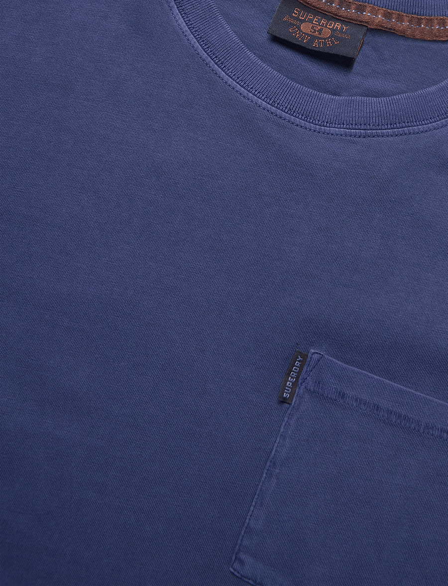 Superdry - ESSENTIAL WASHED POCKET TEE - short-sleeved t-shirts - washed supermarine navy - 5