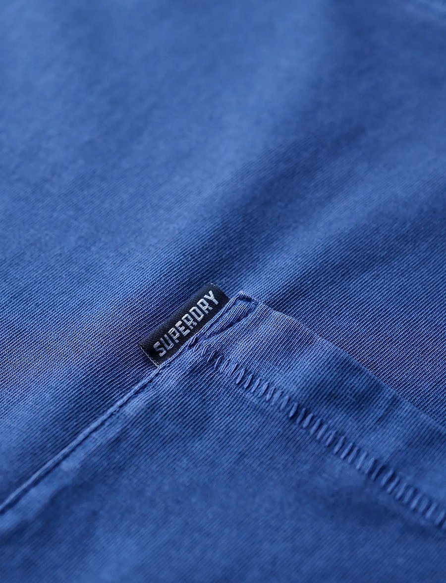 Superdry - ESSENTIAL WASHED POCKET TEE - kortärmade t-shirts - washed supermarine navy - 4