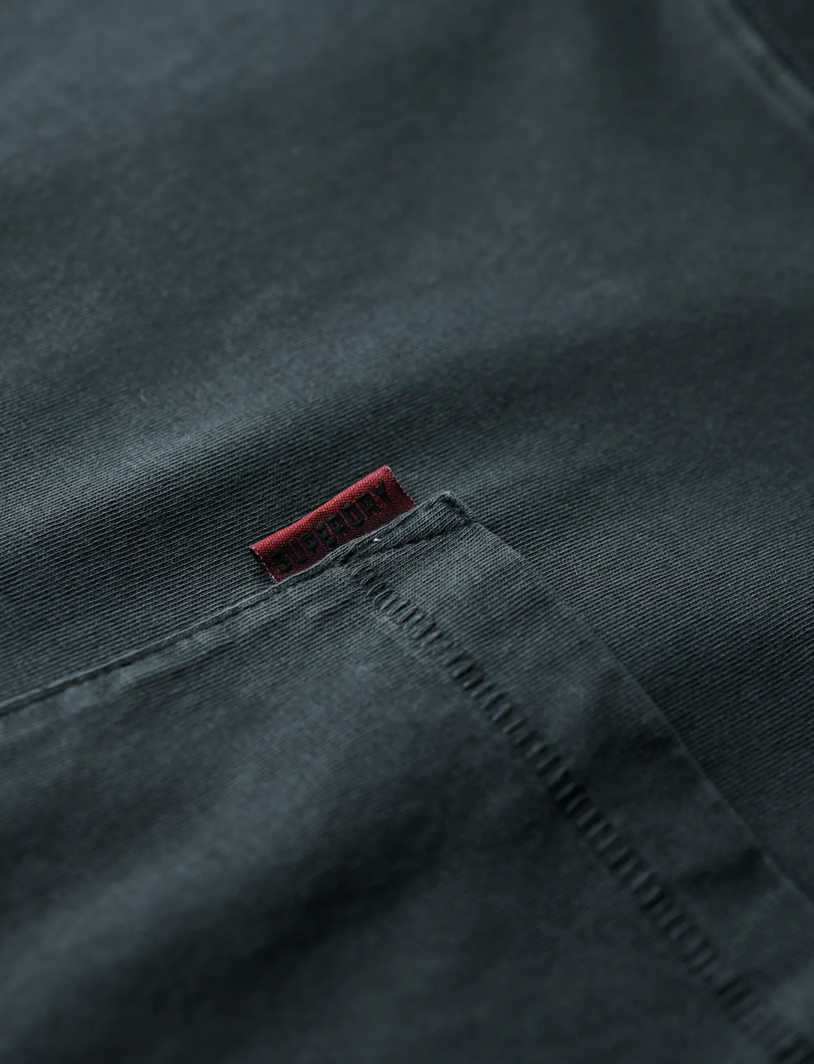 Superdry - ESSENTIAL WASHED POCKET TEE - kurzärmelige t-shirts - washed black - 4