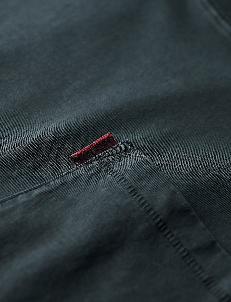 Superdry - ESSENTIAL WASHED POCKET TEE - kurzärmelige t-shirts - washed black - 4