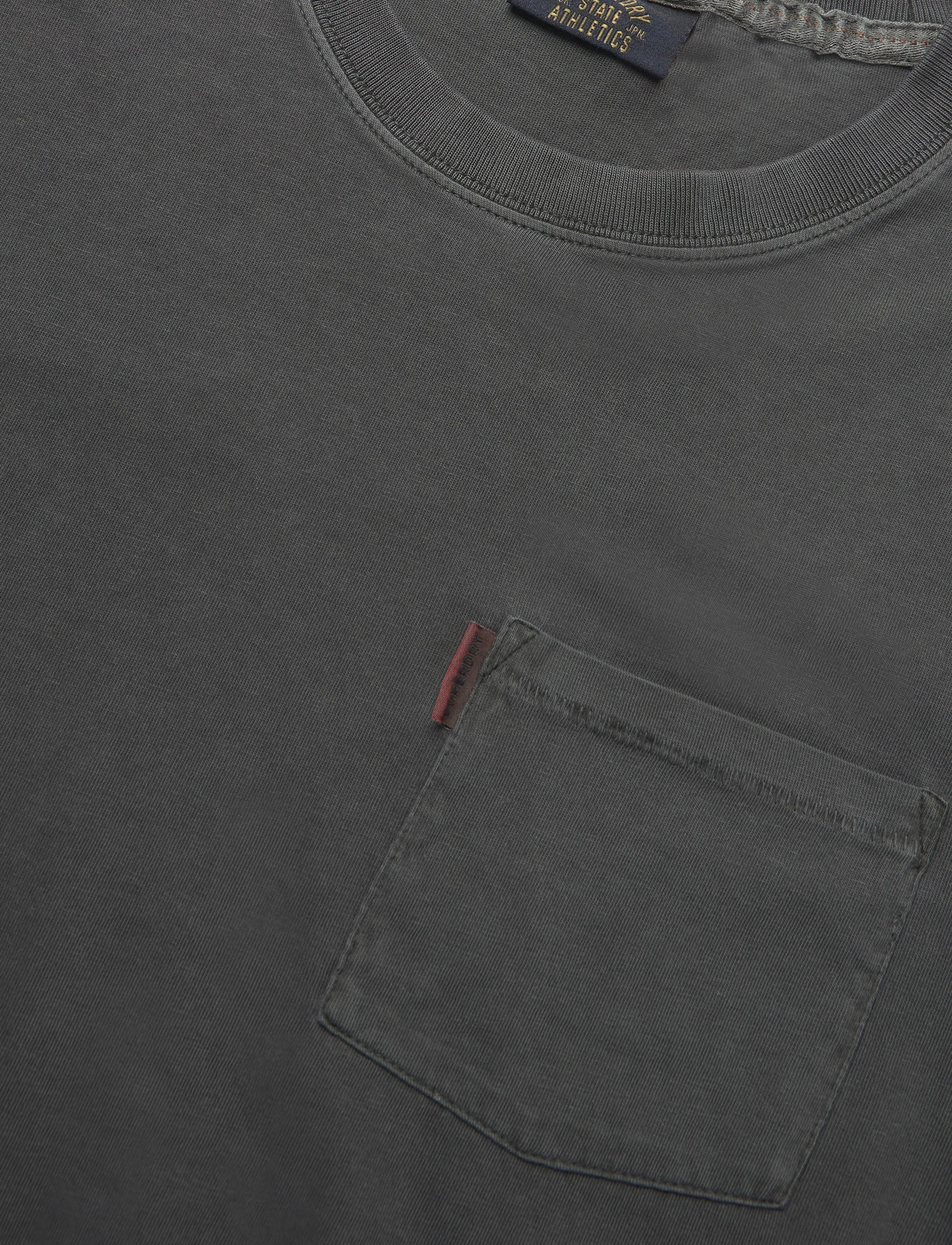 Superdry - ESSENTIAL WASHED POCKET TEE - short-sleeved t-shirts - washed black - 5