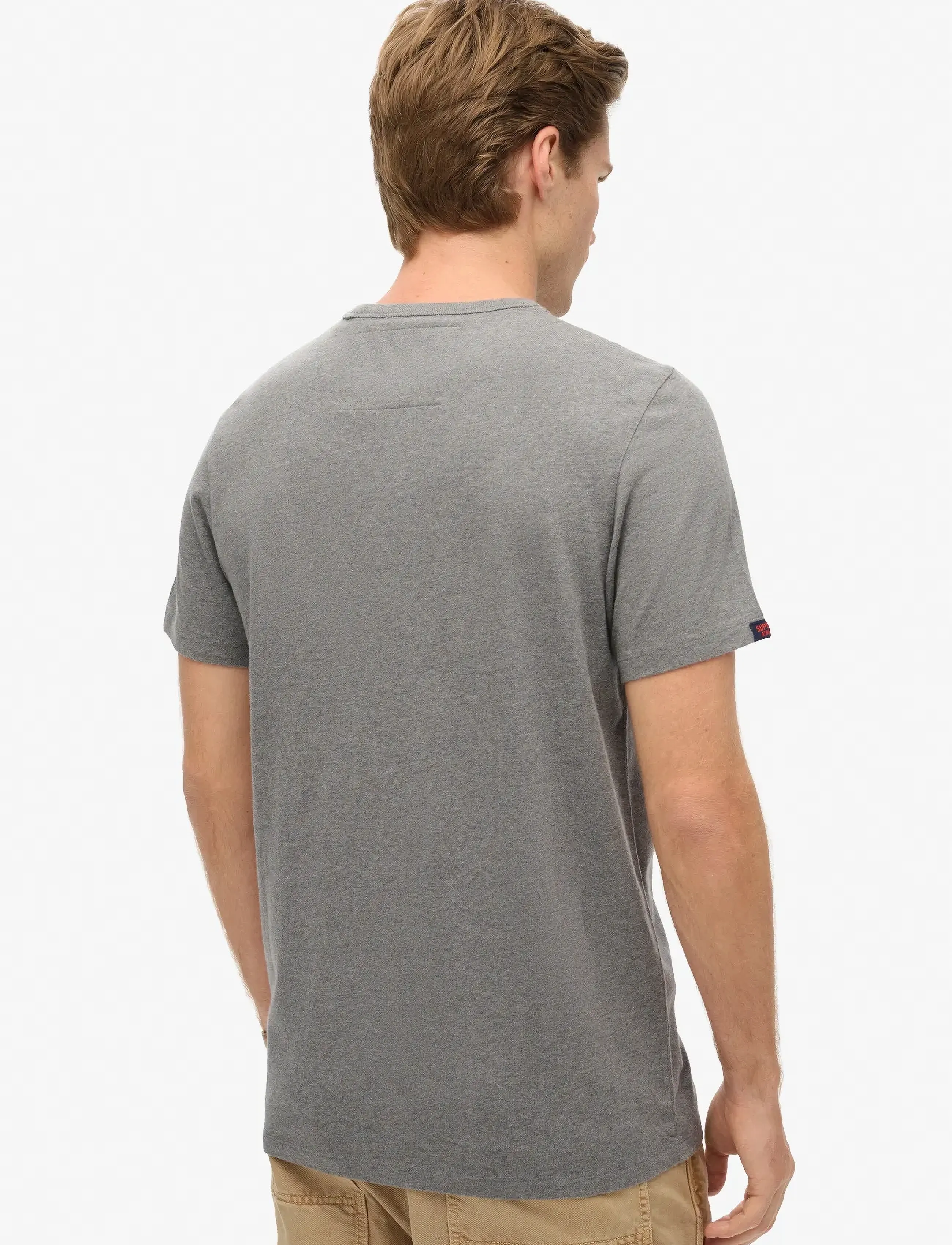 Superdry - VINTAGE ATHLETIC CHEST S/S TEE - short-sleeved t-shirts - mid grey marl - 3