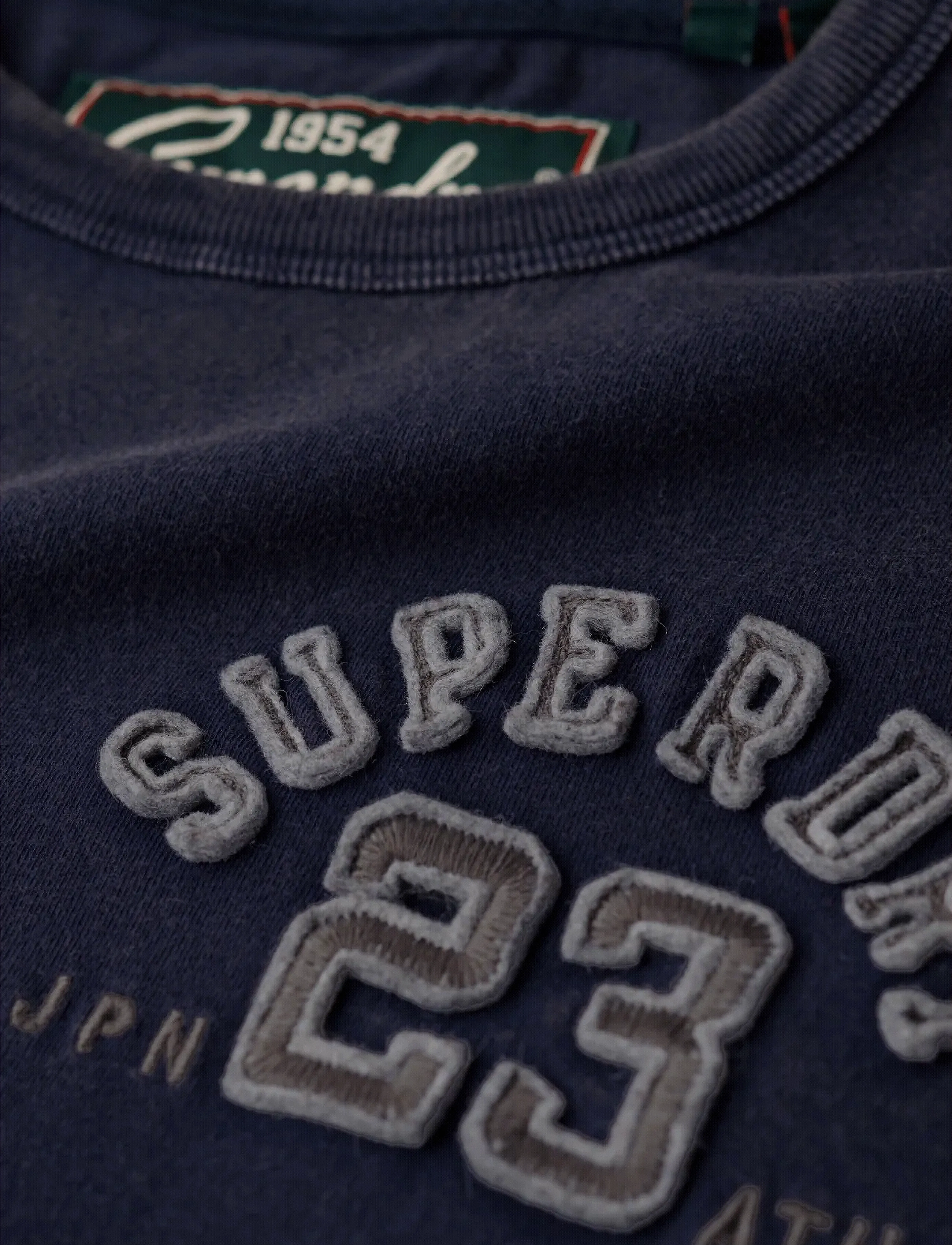 Superdry - VINTAGE ATHLETIC CHEST S/S TEE - laveste priser - rich navy - 4