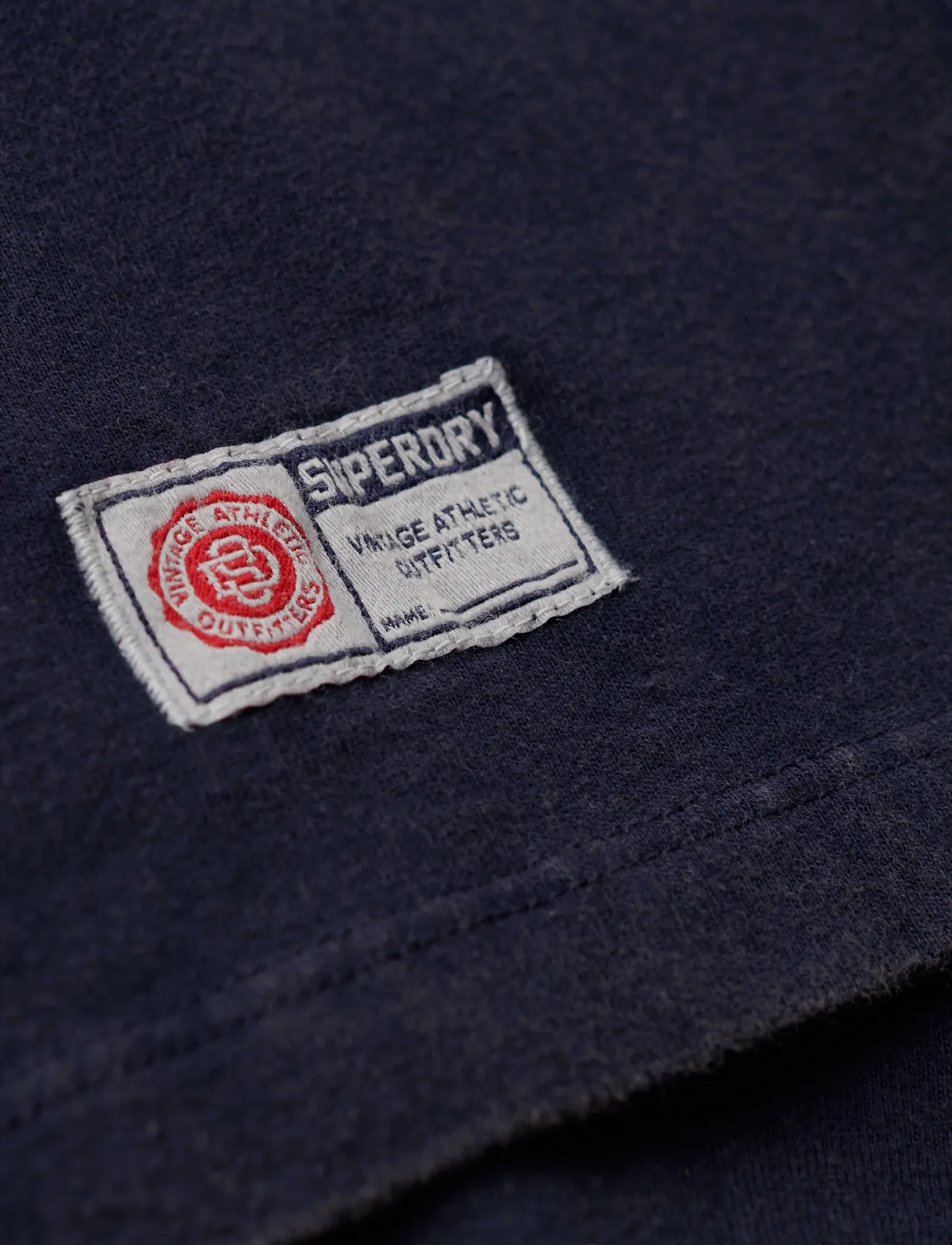 Superdry - VINTAGE ATHLETIC CHEST S/S TEE - laveste priser - rich navy - 5