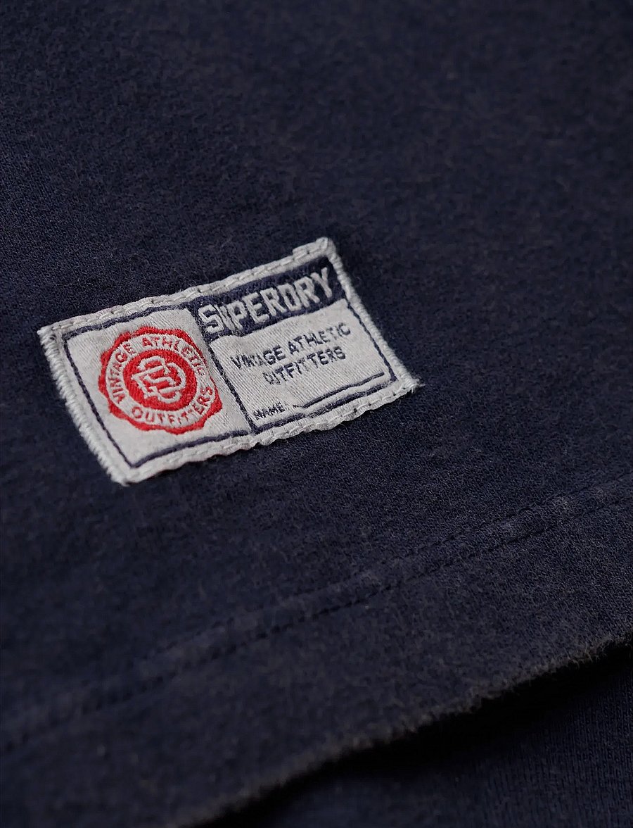 Superdry - VINTAGE ATHLETIC CHEST S/S TEE - kurzärmelige t-shirts - rich navy - 5