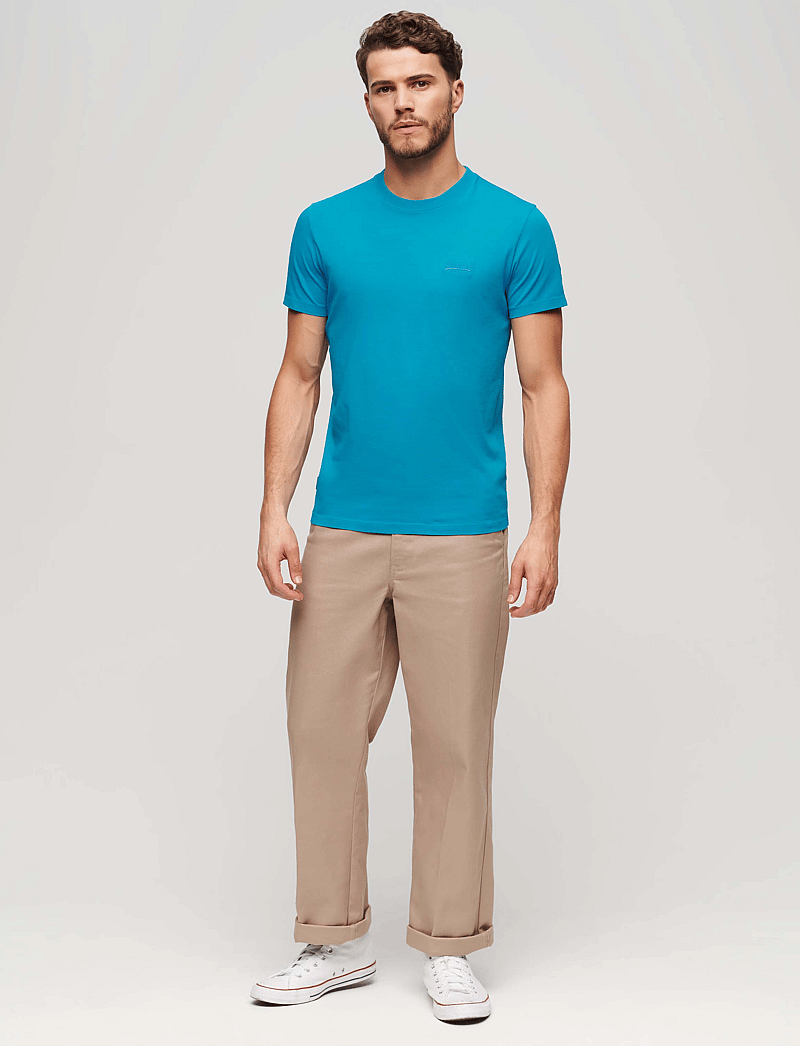 Superdry - ESSENTIAL LOGO EMB NEON TEE - kortærmede t-shirts - atomic blue - 3