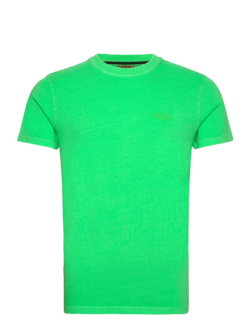 Superdry - ESSENTIAL LOGO EMB NEON TEE - kortærmede t-shirts - dry fluro lime - 1