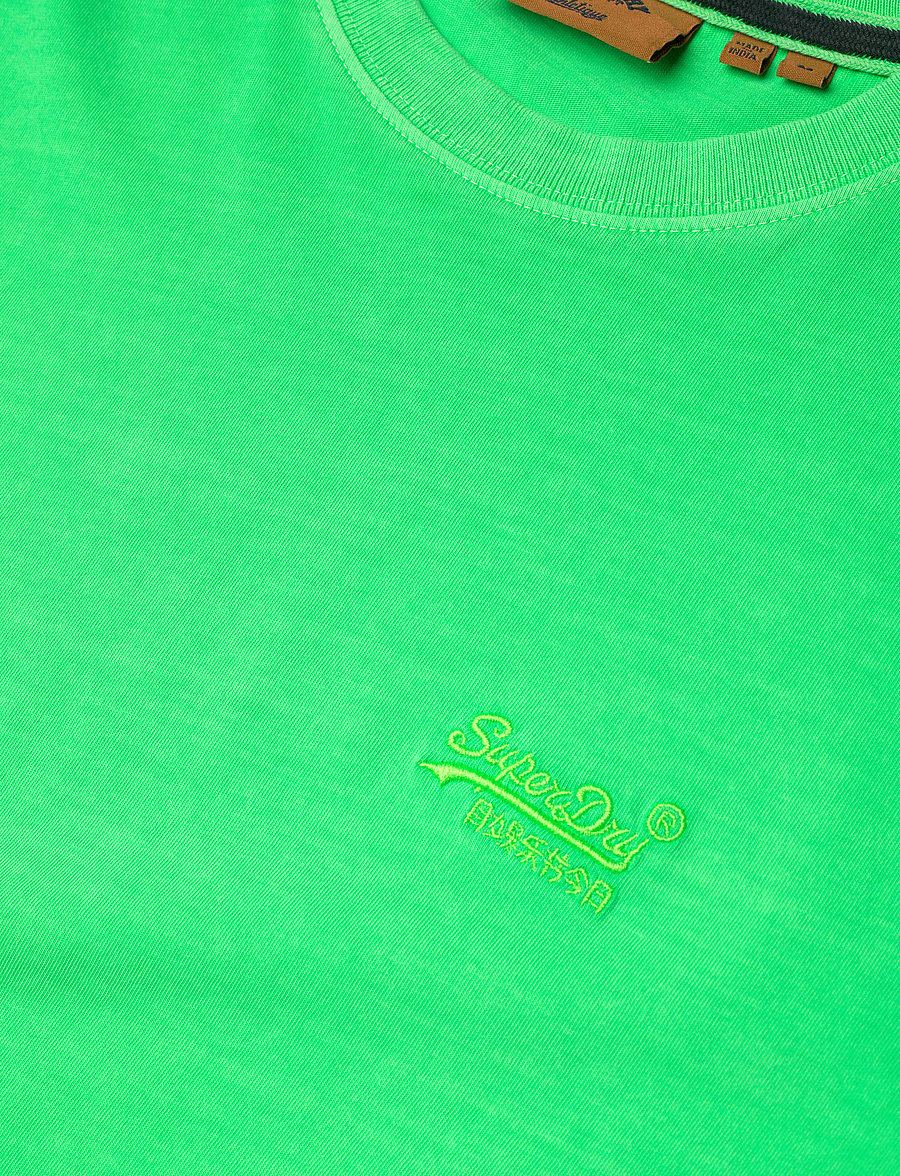 Superdry - ESSENTIAL LOGO EMB NEON TEE - kurzärmelig - dry fluro lime - 4