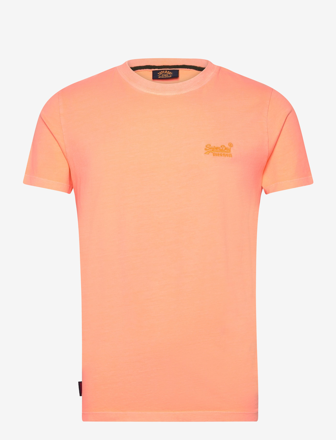 Superdry - ESSENTIAL LOGO EMB NEON TEE - kortærmede t-shirts - dry fluro orange - 1