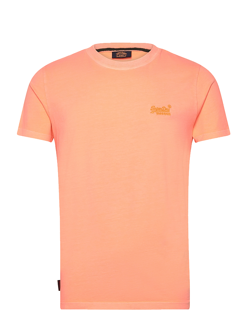 Superdry - ESSENTIAL LOGO EMB NEON TEE - kortærmede t-shirts - dry fluro orange - 1