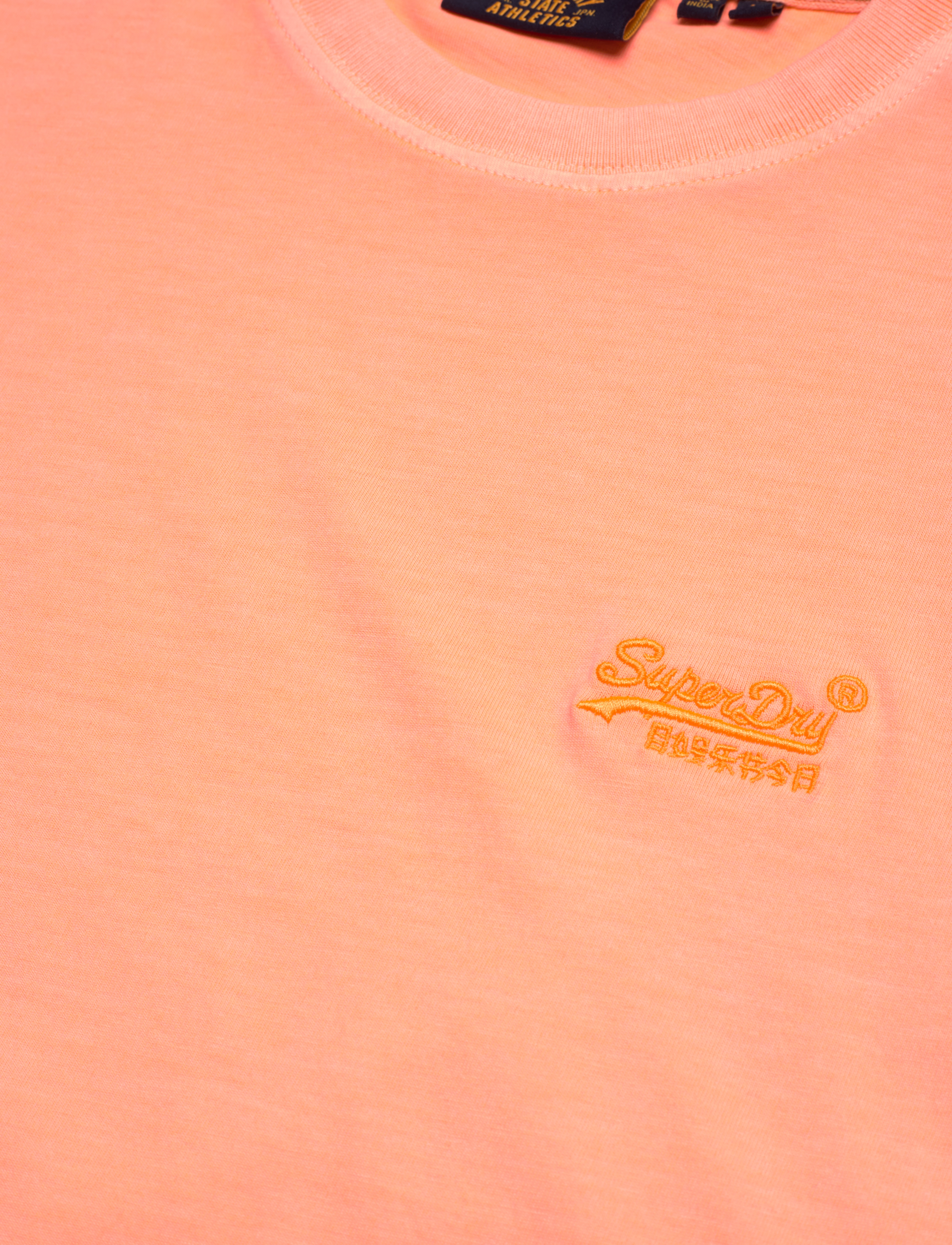 Superdry - ESSENTIAL LOGO EMB NEON TEE - laveste priser - dry fluro orange - 4