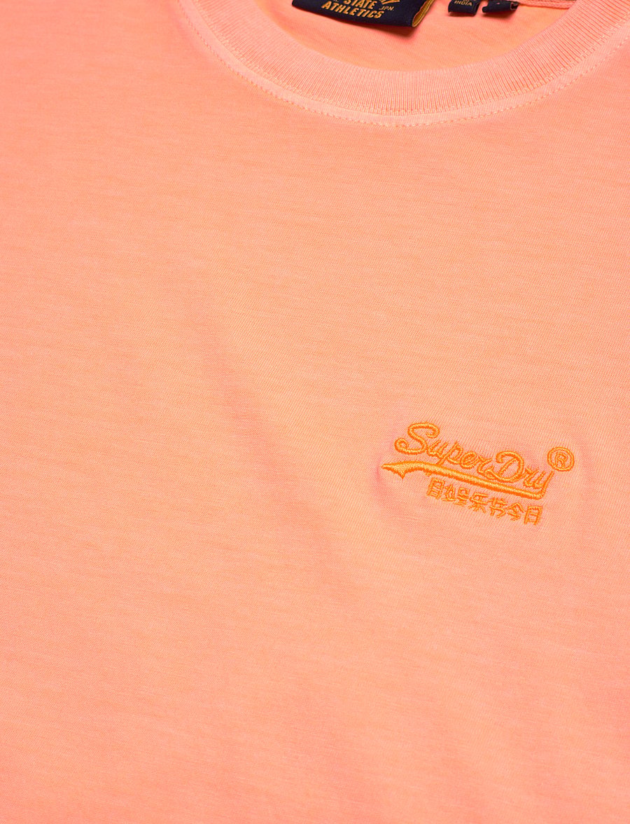 Superdry - ESSENTIAL LOGO EMB NEON TEE - kortärmade t-shirts - dry fluro orange - 4