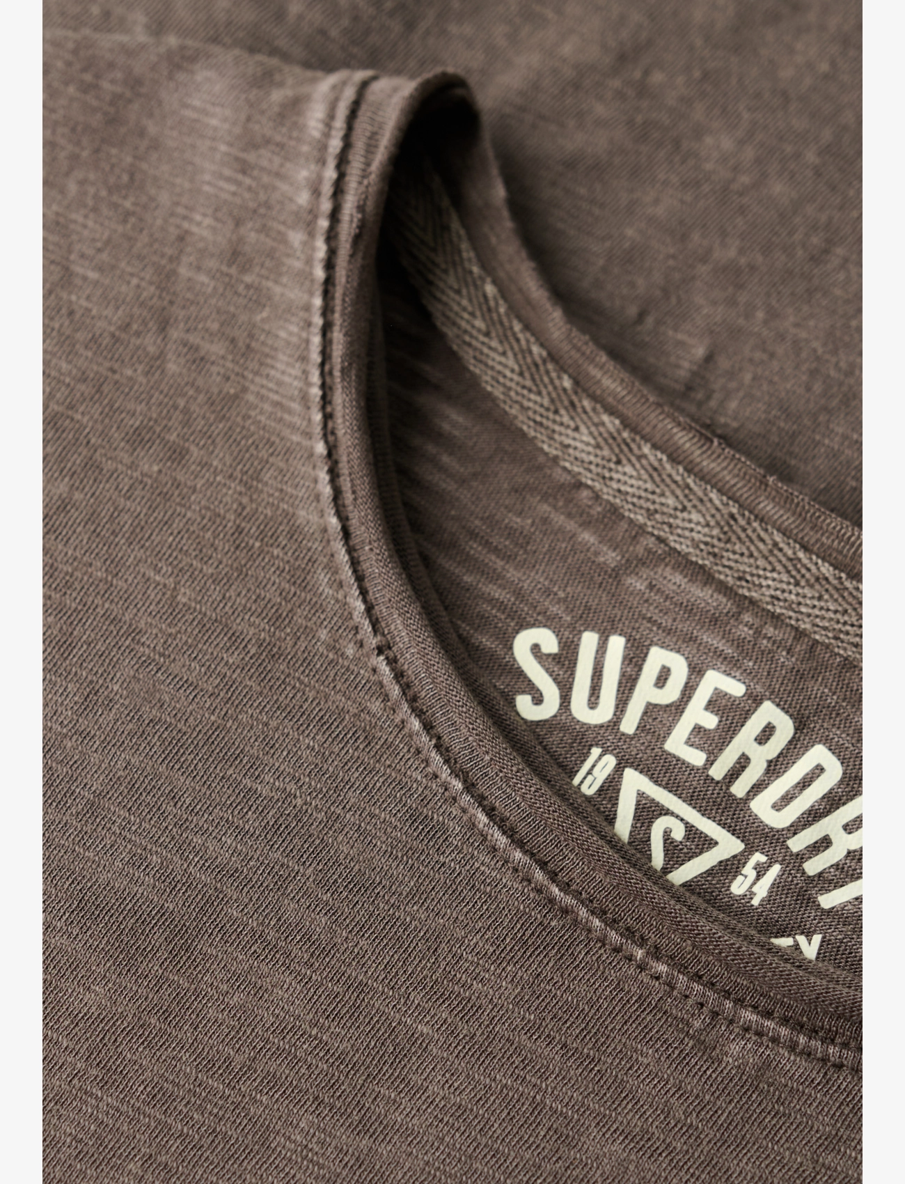 Superdry - RAW EDGE SLUB T SHIRT - dark grey - 2