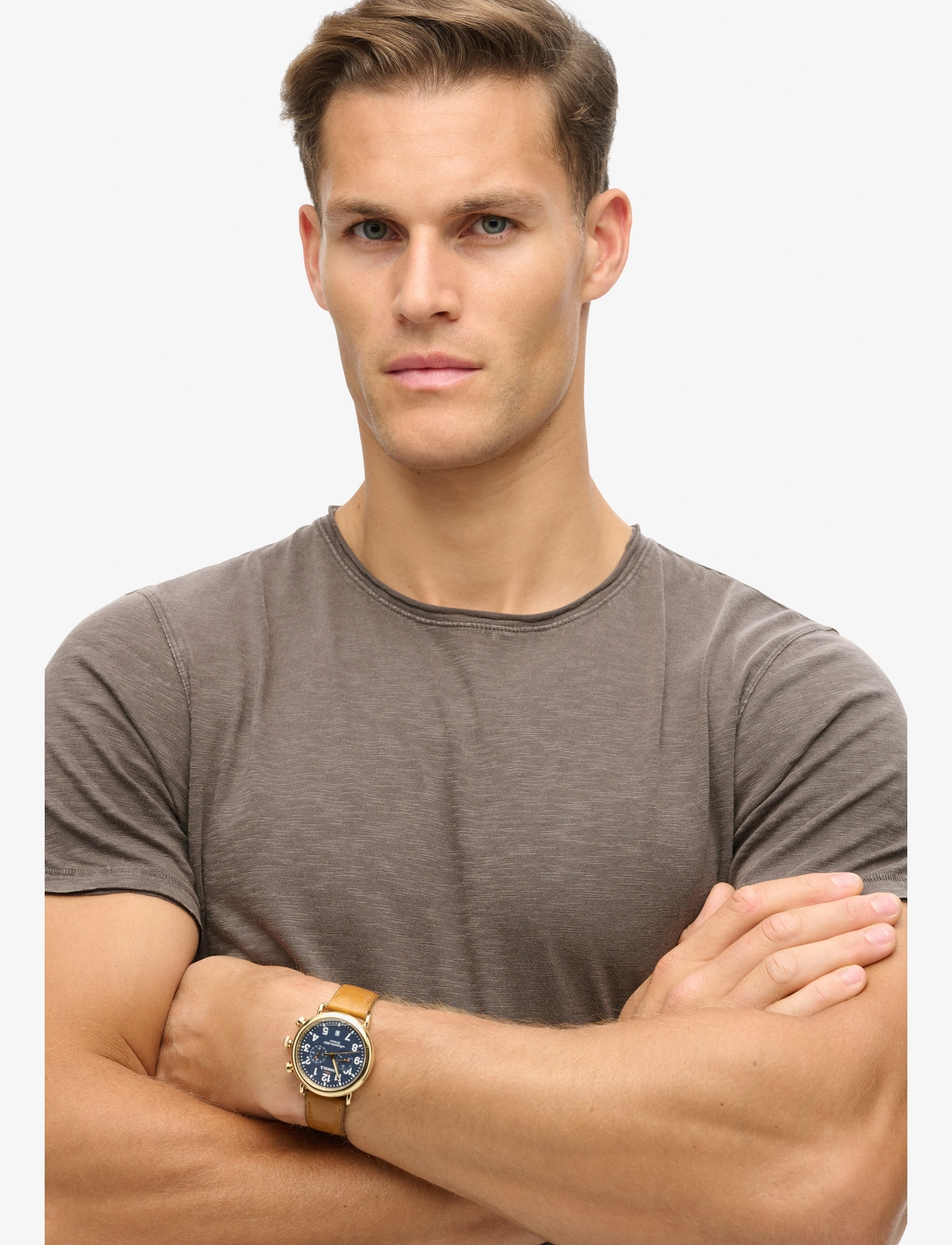 Superdry - RAW EDGE SLUB T SHIRT - dark grey - 3