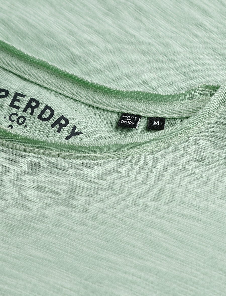 Superdry - RAW EDGE SLUB T SHIRT - lühikeste varrukatega t-särgid - hemlock green - 3