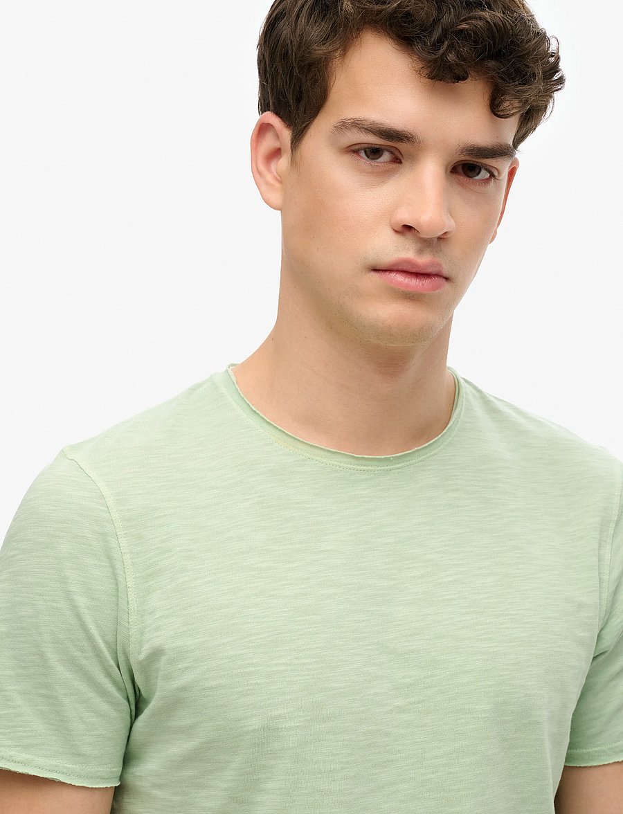 Superdry - RAW EDGE SLUB T SHIRT - lühikeste varrukatega t-särgid - hemlock green - 4
