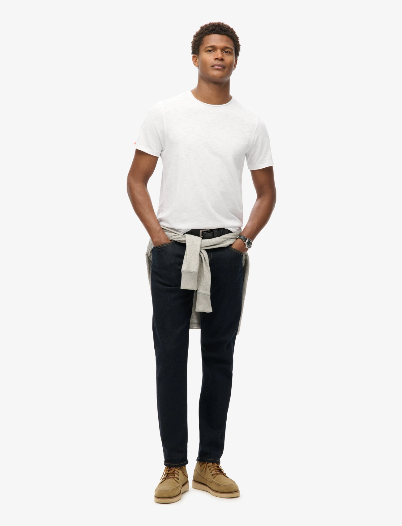 Superdry - RAW EDGE SLUB T SHIRT - madalaimad hinnad - optic - 4
