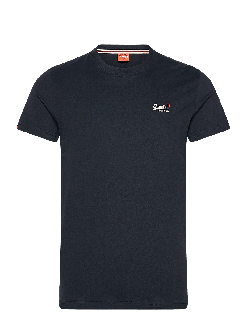Superdry - ESSENTIAL CONTRAST EMB TEE - kortærmede t-shirts - eclipse navy - 1