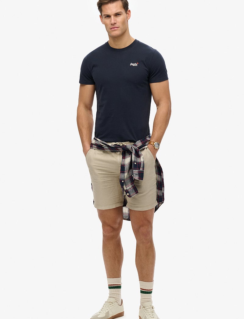 Superdry - ESSENTIAL CONTRAST EMB TEE - kortærmede t-shirts - eclipse navy - 3