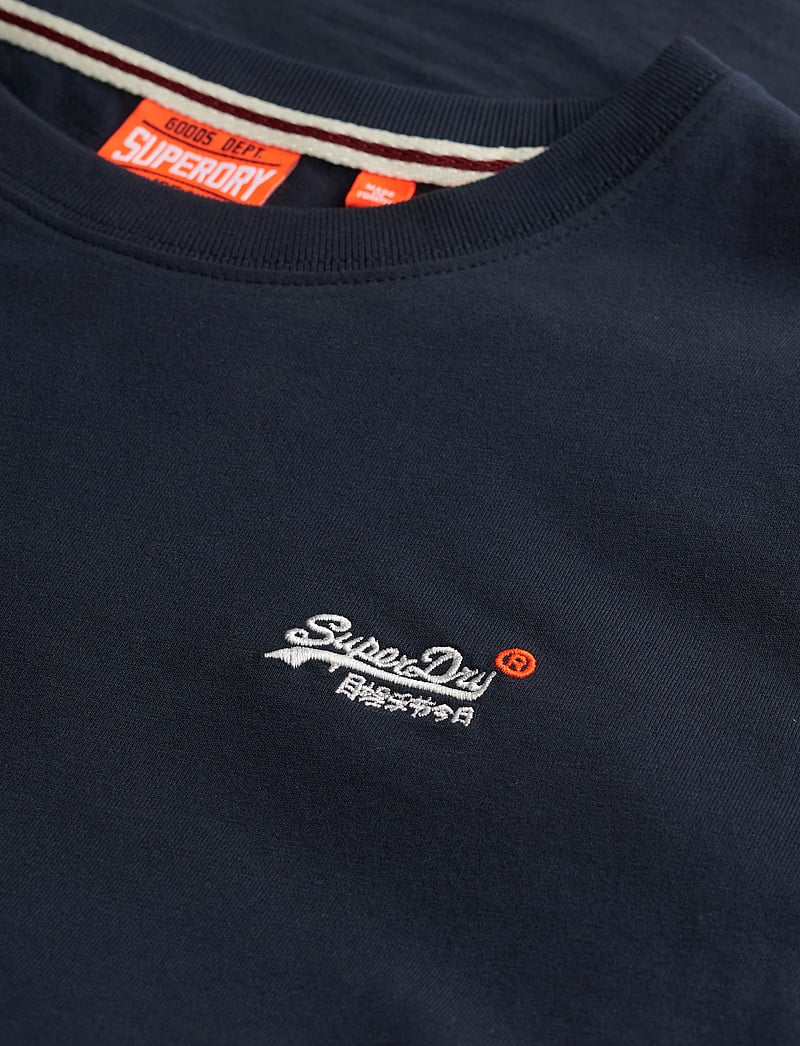 Superdry - ESSENTIAL CONTRAST EMB TEE - kortærmede t-shirts - eclipse navy - 5