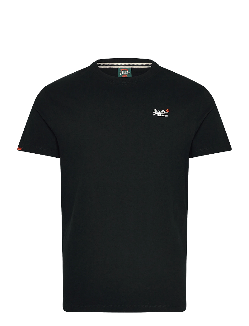 Superdry - ESSENTIAL CONTRAST EMB TEE - kurzärmelig - black - 1