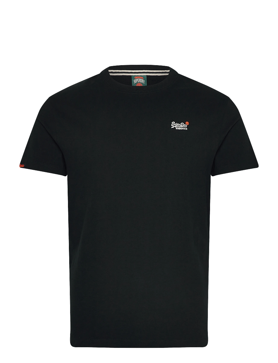 Superdry - ESSENTIAL CONTRAST EMB TEE - lühikeste varrukatega t-särgid - black - 1