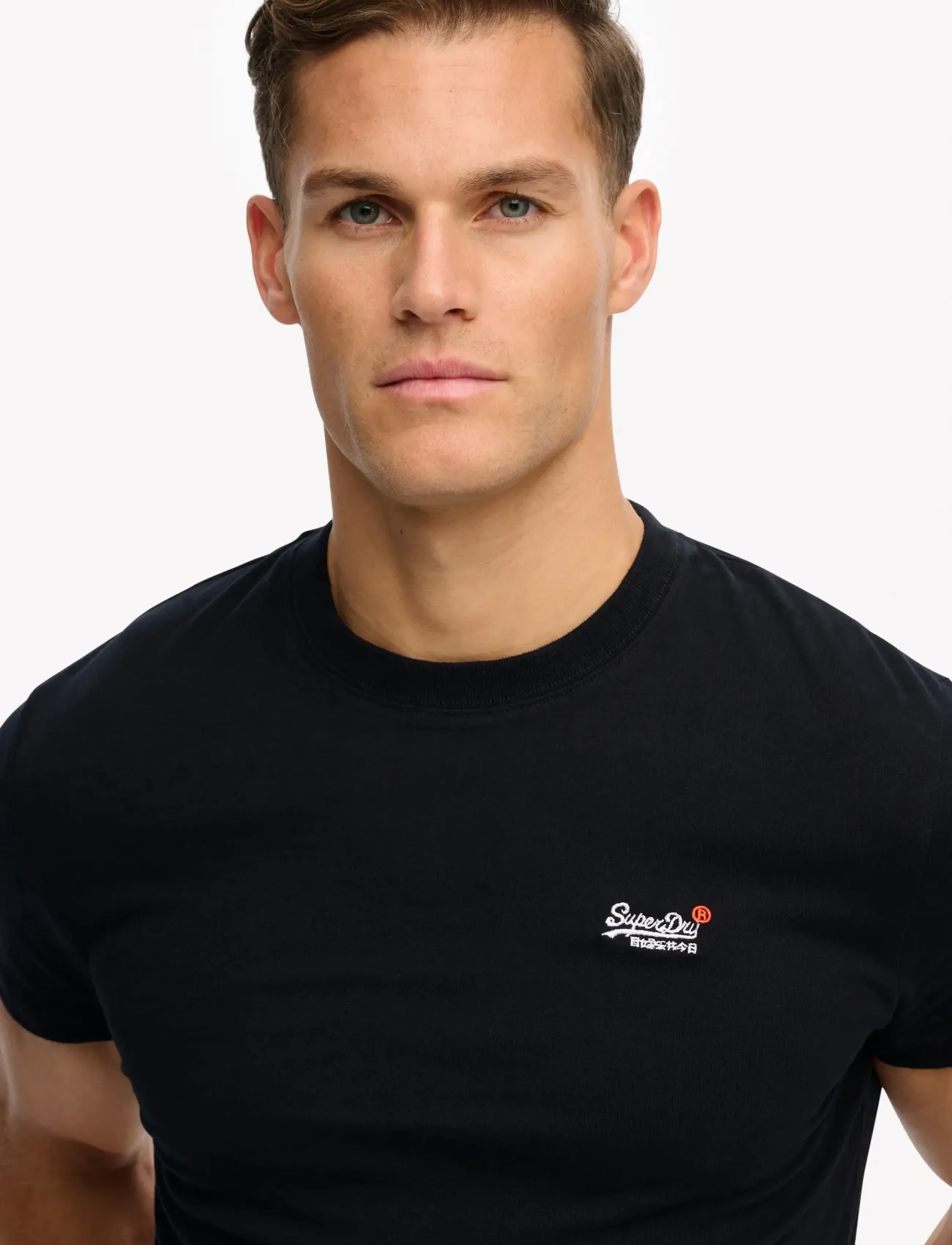 Superdry - ESSENTIAL CONTRAST EMB TEE - madalaimad hinnad - black - 4