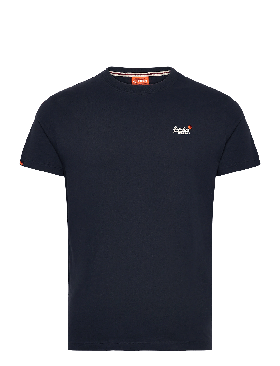 Superdry - ESSENTIAL CONTRAST EMB TEE - short-sleeved t-shirts - eclipse navy - 1
