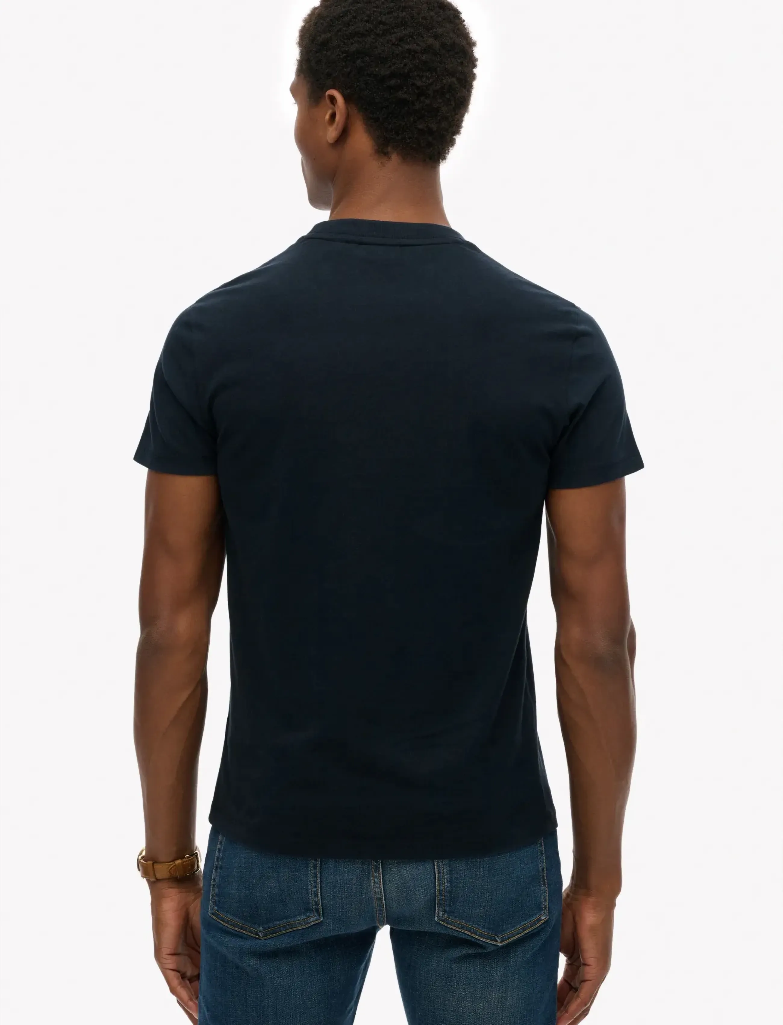 Superdry - ESSENTIAL CONTRAST EMB TEE - madalaimad hinnad - eclipse navy - 5