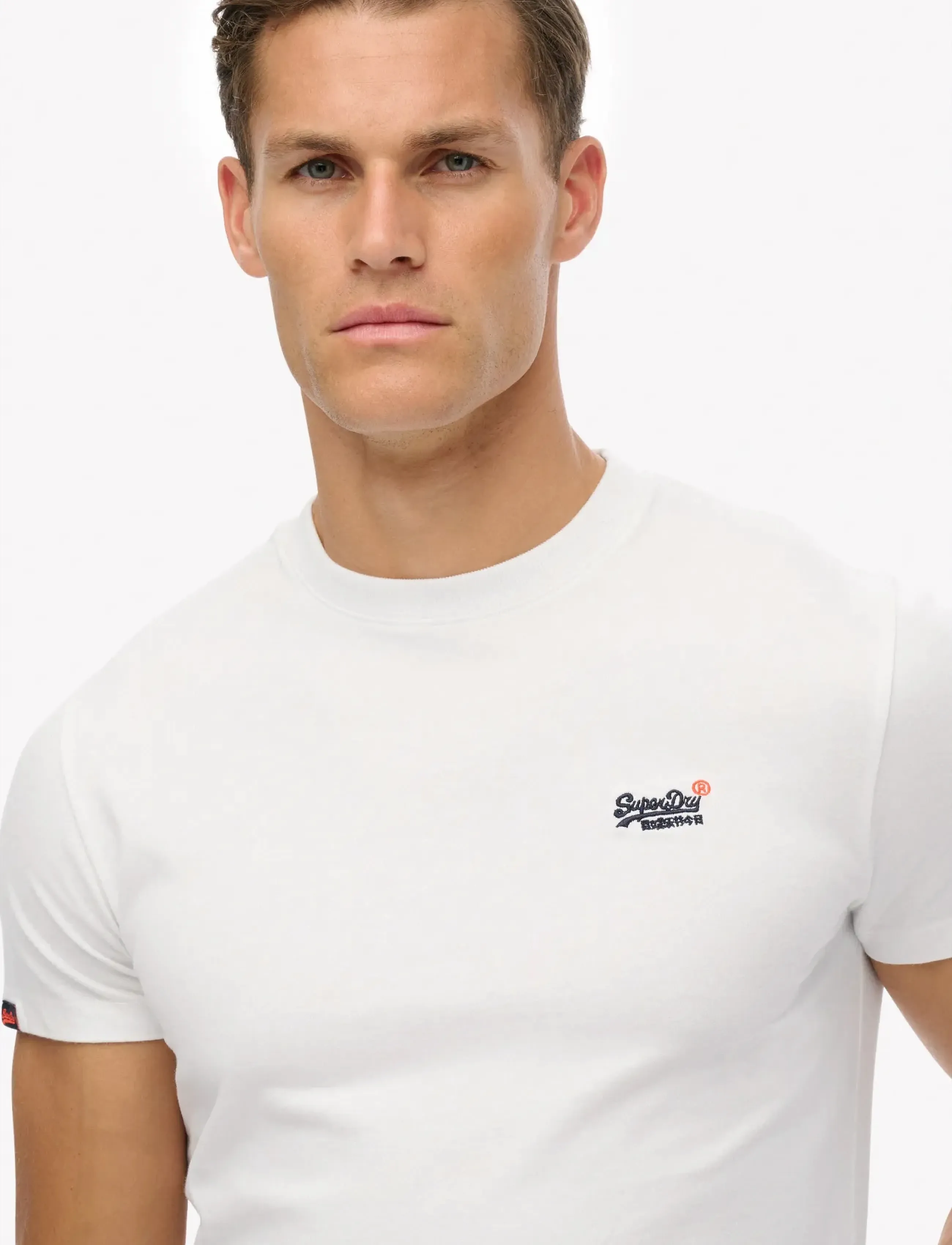 Superdry - ESSENTIAL CONTRAST EMB TEE - kurzärmelig - optic - 4