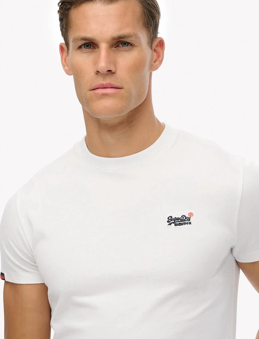 Superdry - ESSENTIAL CONTRAST EMB TEE - kurzärmelig - optic - 4