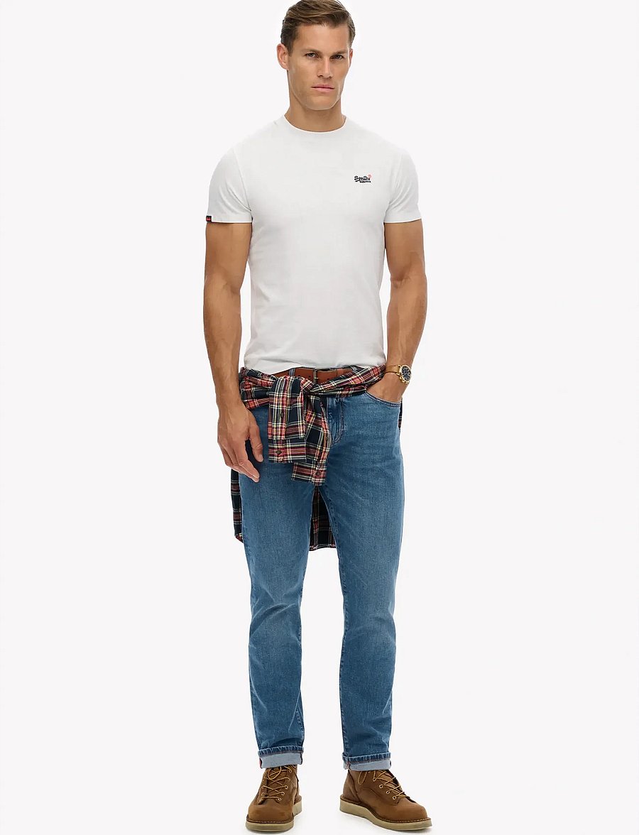 Superdry - ESSENTIAL CONTRAST EMB TEE - kurzärmelig - optic - 5